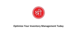 Optimize Your Inventory Management Today