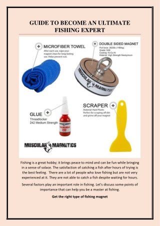GUIDE TO BECOME AN ULTIMATE FISHING EXPERT