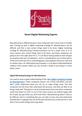 Smart Digital Marketing Experts
