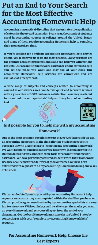Put an End to Your Search for the Most Effective Accounting Homework Help