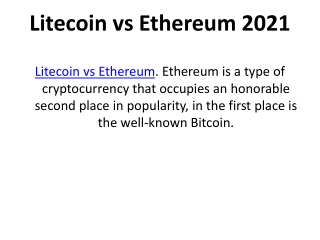 Litecoin vs Ethereum 2021 - CMN News - Crypto Media Network