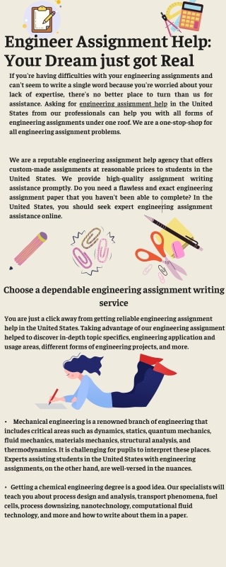Engineer Assignment Help: Your Dream just got Real