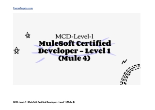 Excel in MCD-Level-1 MuleSoft Certification Exam with Real PDF Dumps