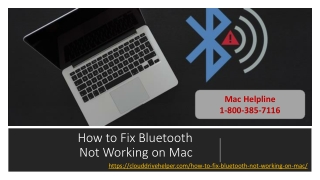 How to Fix Bluetooth Not Working on Mac -  Call 1-800-385-7116