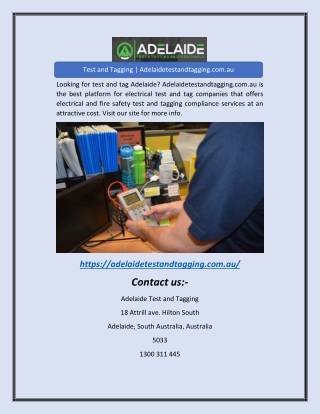 Test and Tagging | Adelaidetestandtagging.com.au