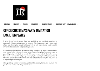 Email Templates for Corporate Holiday Parties