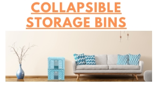 Collapsible storage bins