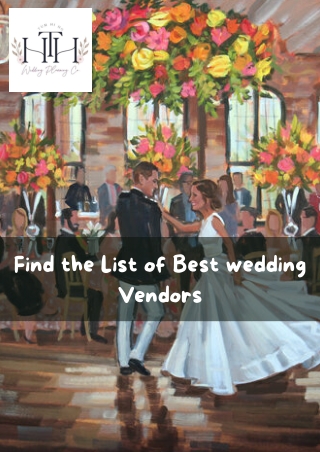 Find the List of Best wedding Vendors