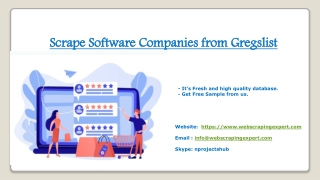 Scrape Software Companies from Gregslist