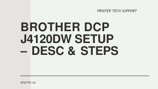 Brother DCP J4120DW SETUP For MAC and Windows | Printer Tech Support