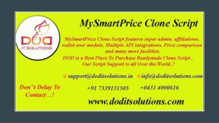 Readymade Best MySmartPrice Clone Script - DOD IT SOLUTIONS