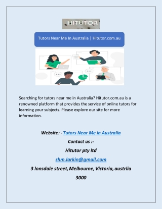 Tutors Near Me In Australia | Hitutor.com.au