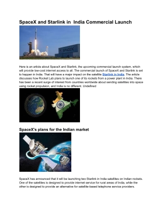 Elon Musk's Satellite Venture: Starlink in India