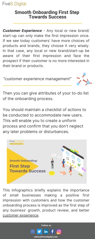 Smooth Onboarding First Step Towards Success - FiveS Digital