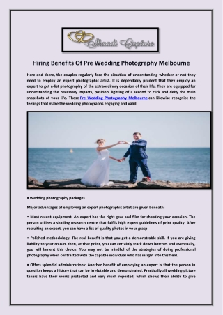 Hiring Benefits Of Pre Wedding Photography Melbourne (1)