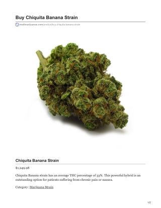 Chiquita Banana Strain