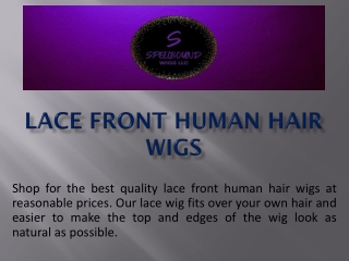 Lace Front Human Hair Wigs