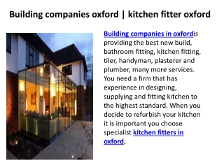 Construction companies oxford