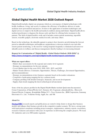 Digital Health Market - Global Outlook and Forecast 2020-2028