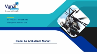 Global Air Ambulance Market – Analysis and Forecast (2021-2027)