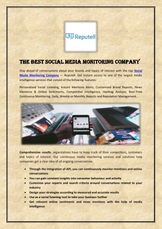 The Best Social Media Monitoring Company