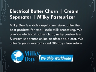 Electrical Butter Churn | Cream Separator | Milky Pasteurizer