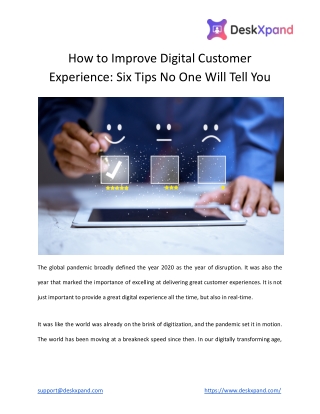 How to Improve Digital Customer Experience_ Six Tips No One Will Tell You