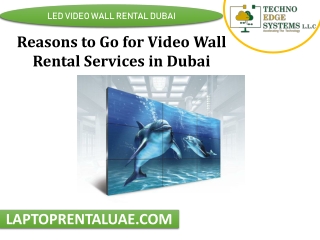 Reasons to Go for Video Wall Rental Services in Dubai