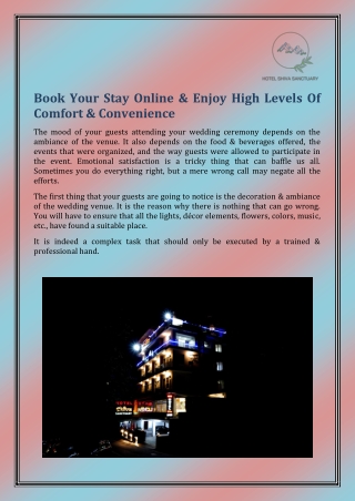 Wedding Hotel in Dharamshala