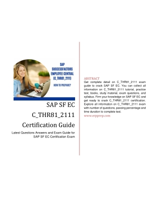 Latest Questions and Exam Tips for SAP SF EC (C_THR81_2111) Certification Exam