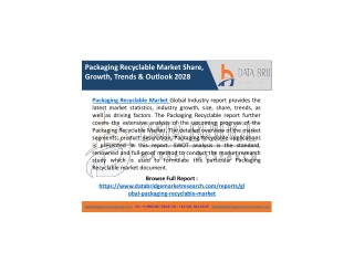 Packaging Recyclable Market Size, Share, Trends, Forecast, & Industry Analysis