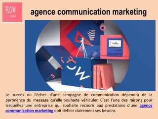 agence communication marketing