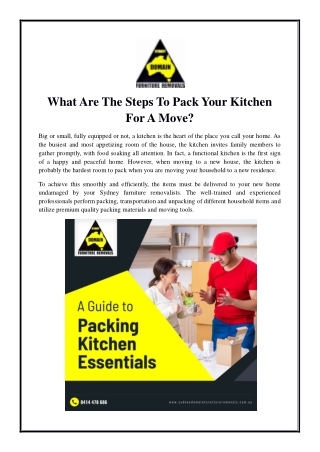 What Are The Steps To Pack Your Kitchen For A Move?