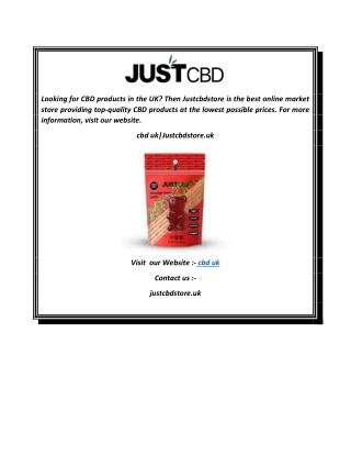 cbd ukJustcbdstore.uk