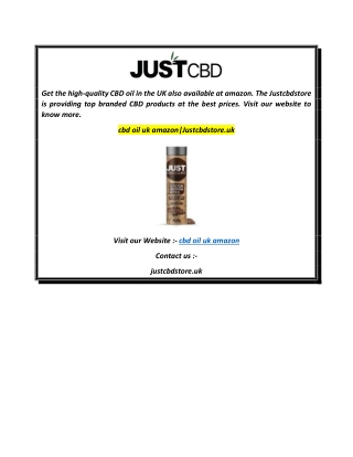 cbd oil uk amazonJustcbdstore.uk