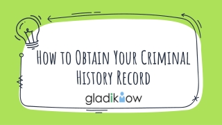 How to Obtain Your Criminal History Record