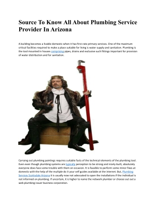 Source To Know All About Plumbing Service Provider In Arizona
