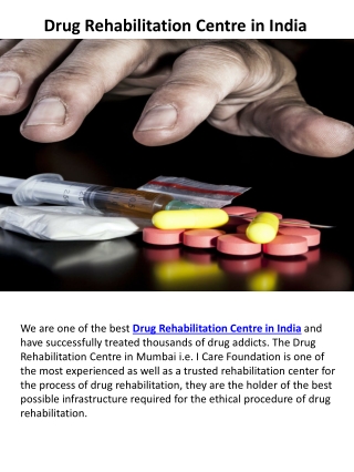 Drug Rehabilitation Centre in India