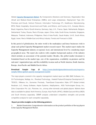 Capacity Management Market size