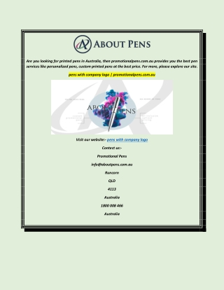 promotional printed pens | promotionalpens.com.au