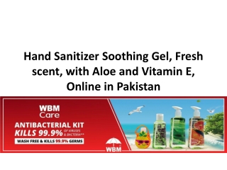 Hand Sanitizer Soothing Gel, Fresh scent,