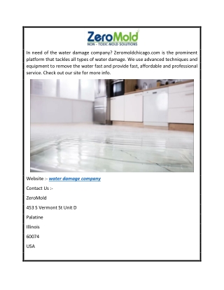 Water Damage Company  Zeromoldchicago.com