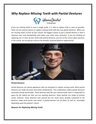 Why Replace Missing Teeth with Partial Dentures-converted
