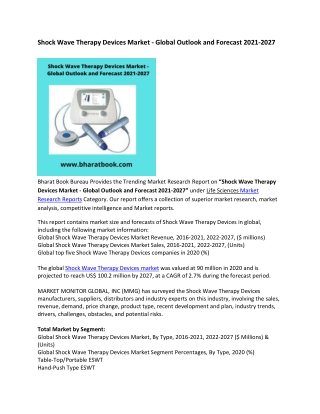 Global Shock Wave Therapy Devices Market