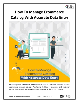 How To Manage Ecommerce Catalog With Accurate Data Entry