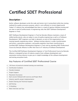 Certified SDET Professional-converted