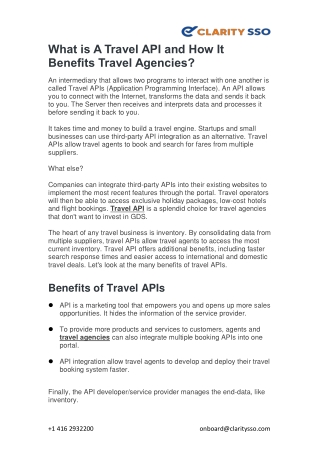 What is A Travel API and How It Benefits Travel Agencies