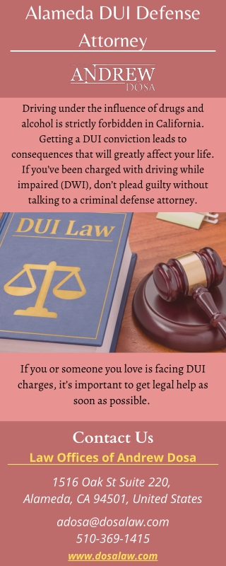 Alameda DUI Defense Attorney