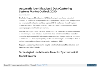 Automatic Identification & Data Capturing Systems Market Analysis