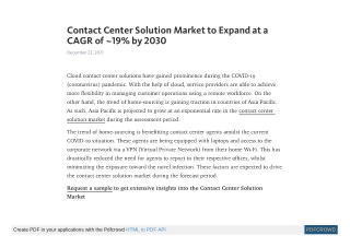 Contact Center Solution Market to Expand at a CAGR of 19% | TMR
